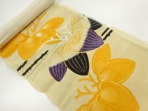 アンティーク　笹模様名古屋帯帯側